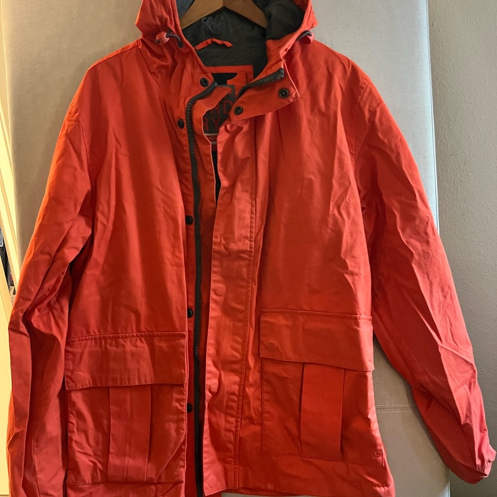 Superdry Men's Vibrant Orange Raincoat